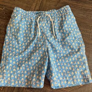 Blue Wave Swim Trunk sailboat pattern Boys size 12 NwT